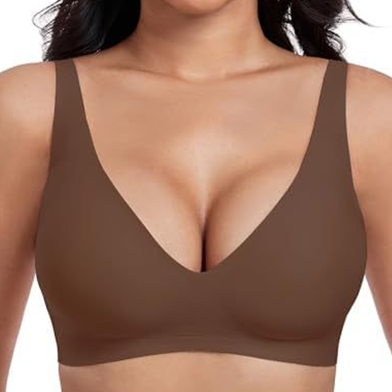 šZomer Hot Sale 55% Kortingā°Deep V Plunge Push-Up Draadloze Naadloze Jelly Bh