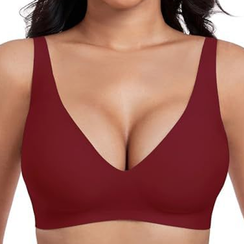šZomer Hot Sale 55% Kortingā°Deep V Plunge Push-Up Draadloze Naadloze Jelly Bh