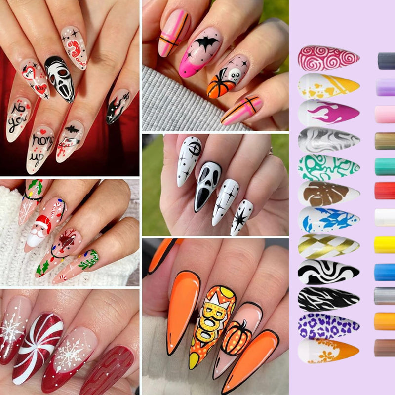 🎁Hot verkoop 50% korting op🌈12 kleuren nail art pennen set💅