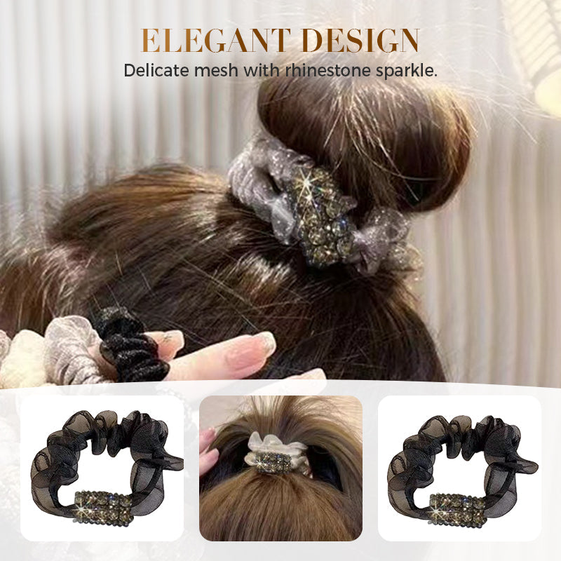 4 STUKS Elegante Strass Elastische Haarelastiekjes(50% OFF)