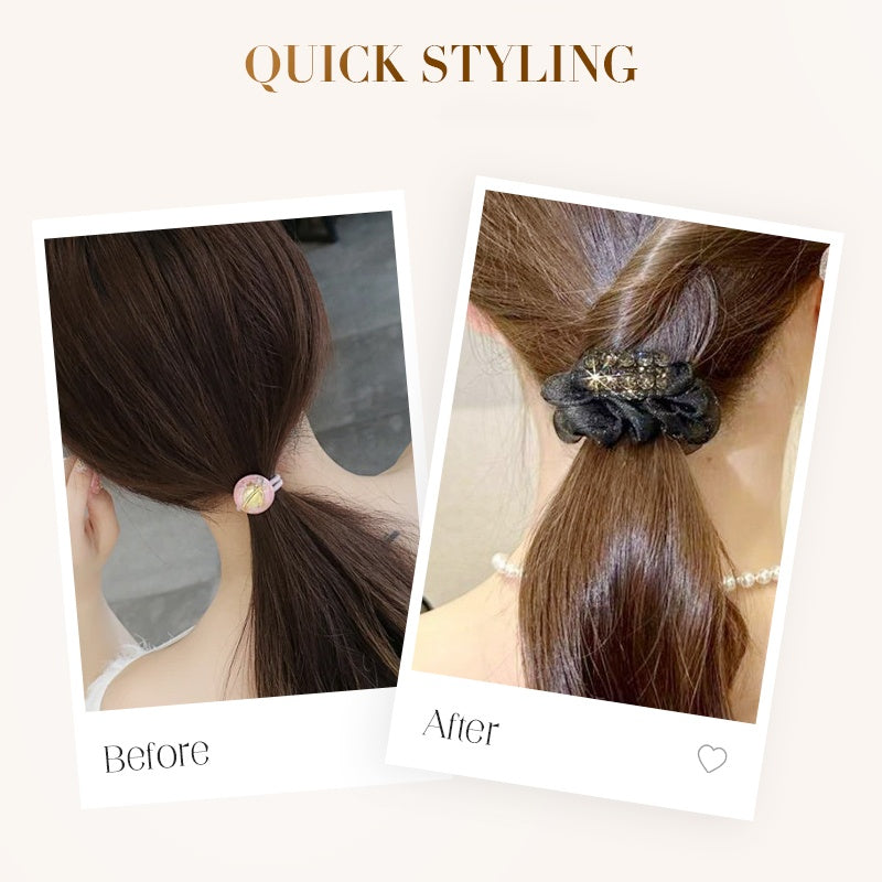 4 STUKS Elegante Strass Elastische Haarelastiekjes(50% OFF)