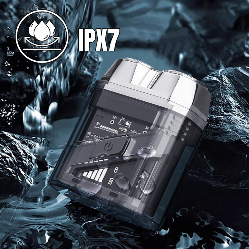 Transparante mini-elektrische scheerapparaat - IPX7 waterdicht
