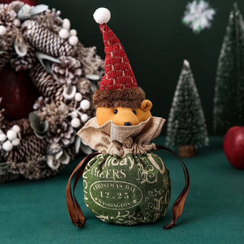 🎅 50% korting! Kerst cadeauzakken met rits – sneeuwman, kerstman & rendier design. 30×22 cm, duurzaam & herbruikbaar – perfect voor cadeaus & decoratie! ✨🎁
