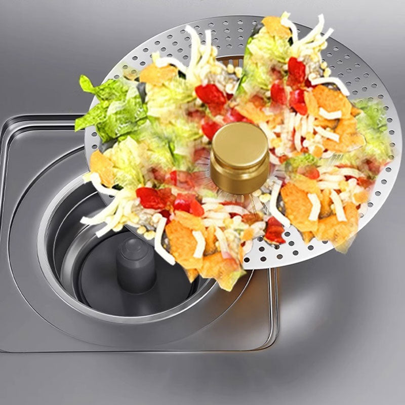 RVS gootsteen afvoerstop met drukknop