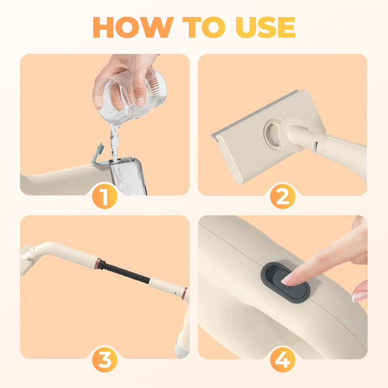 Multifunctionele handheld stoomreiniger met bijlagen