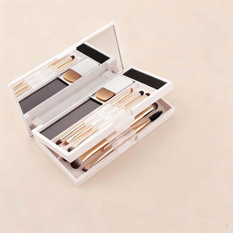 Alles-in-één draagbare make-upborstelset