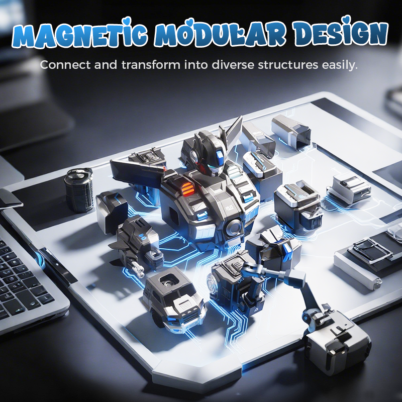 💥 TIJDELIJKE AANBIEDING! 🔥9-in-1 magnetisch transformeerbaar auto- en robotspeelgoed