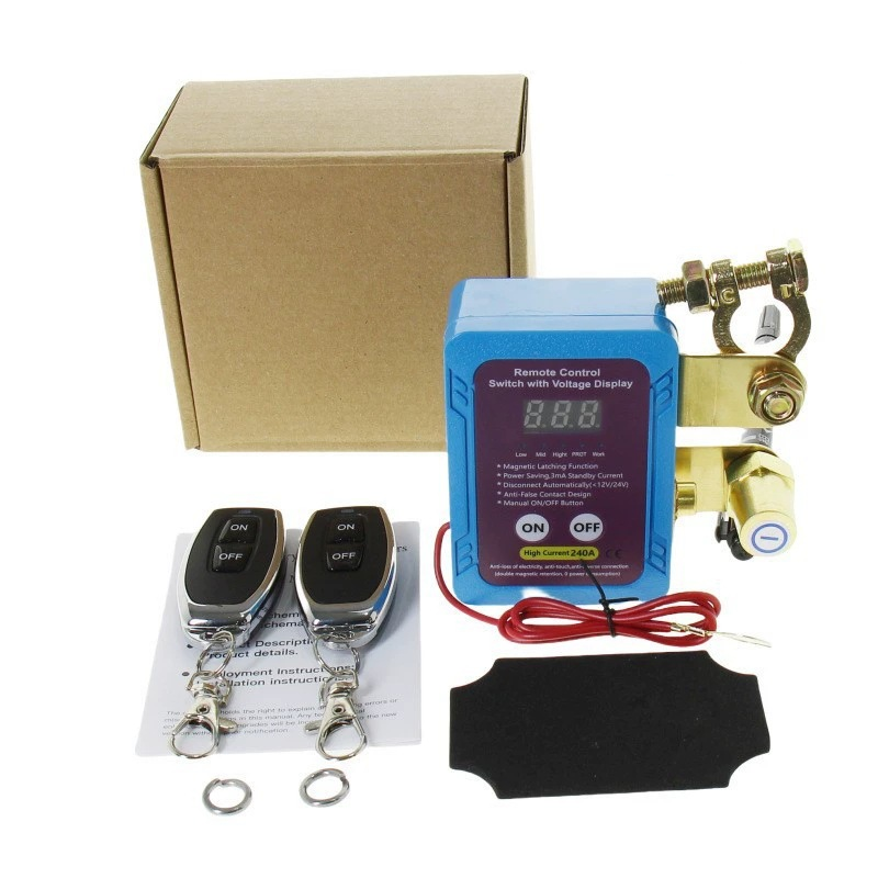 Afstandsbediening voor het loskoppelen van de accu van een auto