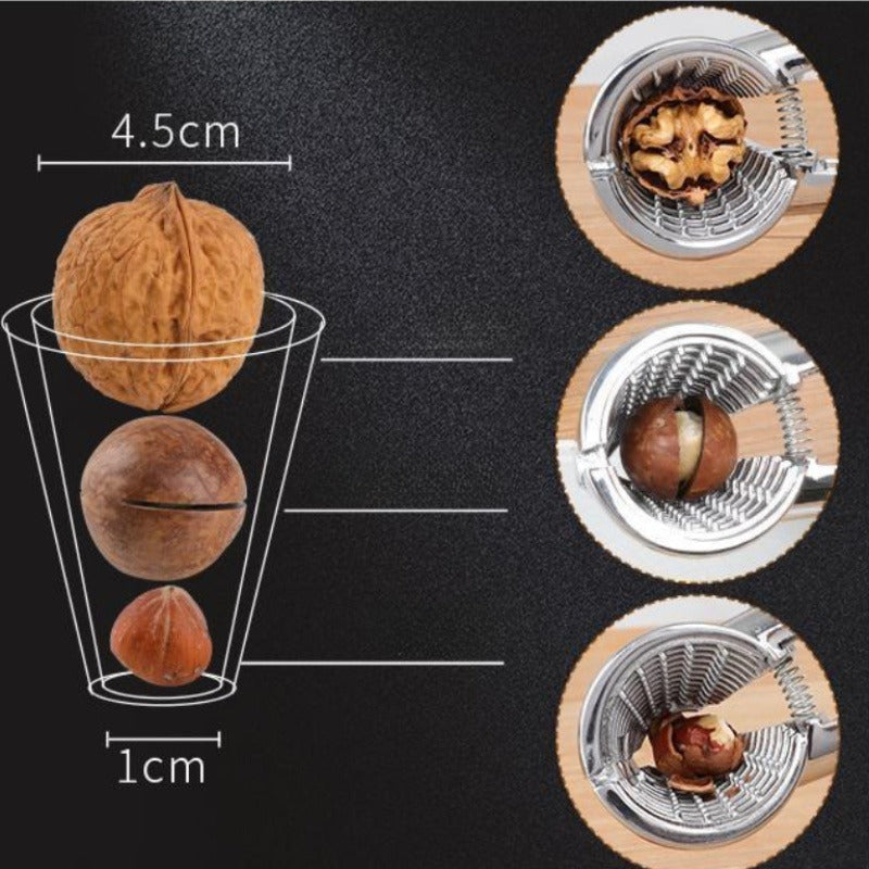 Zwaar uitgevoerde notenkraker met trechterontwerp