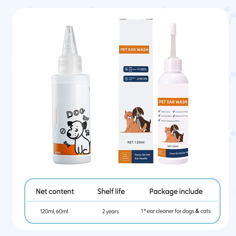 🐾 KOOP 2, KRIJG 1 GRATIS! ✨ Oorreiniger voor huisdieren - Zachte formule met verzachtende aloë vera voor honden en katten, voorkomt infecties en geurtjes 🌿👂