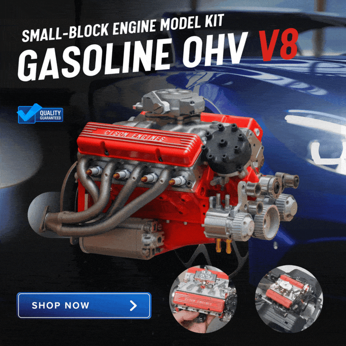 šLaatste dag promotie 50% KORTING + GRATIS VERZENDINGš„ - Benzine OHV V8 Small-block motor modelbouwpakketten