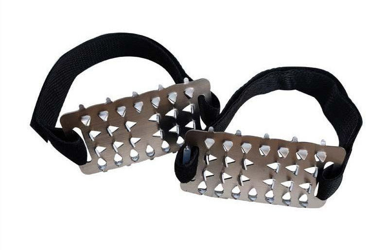 26-tands ijsklauwen voor antislip overschoen spikes Bergbeklimmen, sneeuw en modder Antislip platen van roestvrij staal Sneeuwklauwen van mangaanstaal