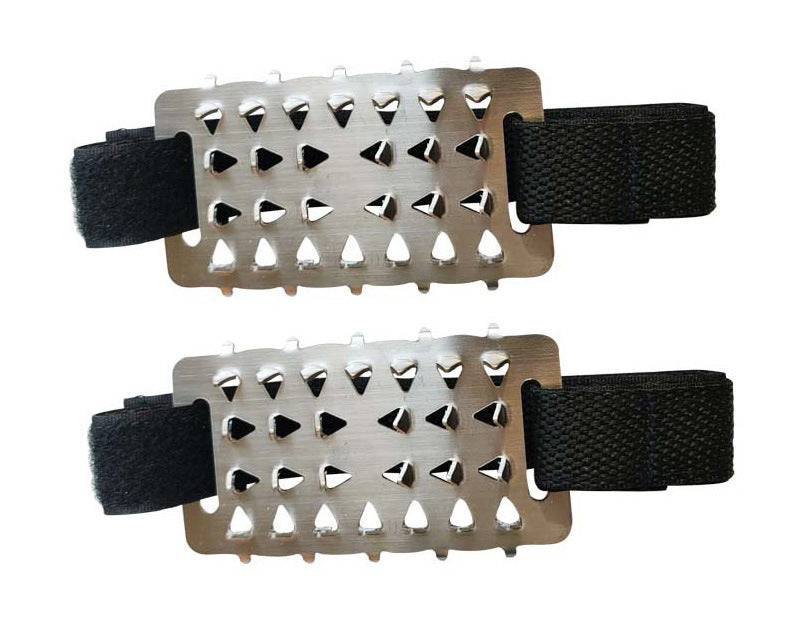 26-tands ijsklauwen voor antislip overschoen spikes Bergbeklimmen, sneeuw en modder Antislip platen van roestvrij staal Sneeuwklauwen van mangaanstaal