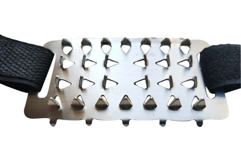 26-tands ijsklauwen voor antislip overschoen spikes Bergbeklimmen, sneeuw en modder Antislip platen van roestvrij staal Sneeuwklauwen van mangaanstaal