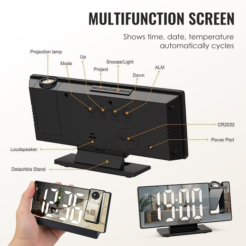 LED-spiegelprojectie-wekker