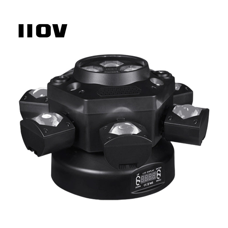 🔈✨ Nu 60% Korting – Beperkte Tijd! ⏰ Multi-Beam LED Sfeerverlichting – 6 Beweegbare Lichten, Geluidsgeactiveerd & Met Afstandsbediening!