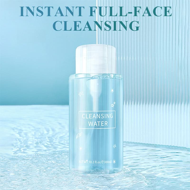 Zachte make-up remover vloeistof om op te drukken
