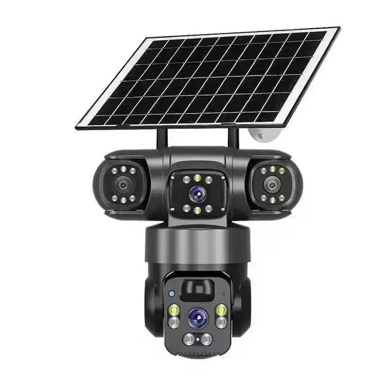 📢📢50% KORTING!!!⏰6K 9MP wifi-beveiligingscamera voor buiten | 10x zoom, 3 lenzen, 360° PTZ | IP66 waterdicht, kleurennachtzicht, tweeweg audio, bewegingsdetectie