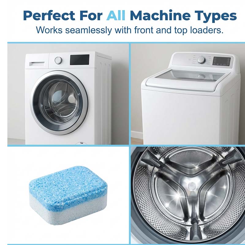 💊 Bruistabletten die kalk oplossen en bacteriën doden – wasmachine blijft als nieuw.