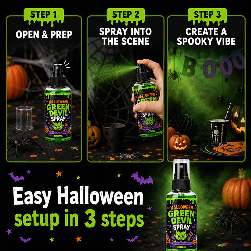 🧪 50% korting! Green Devil Spray – creëer in 1x een griezelige look. Snel & makkelijk voor een eng, groen effect! 👹✨