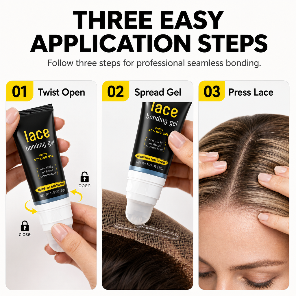 💇♀️ 50% korting! Kant fixatie gel – transparante, zweetbestendige hold de hele dag. Naadloze afwerking, geen witte resten – met precisie siliconentip! ✨💧