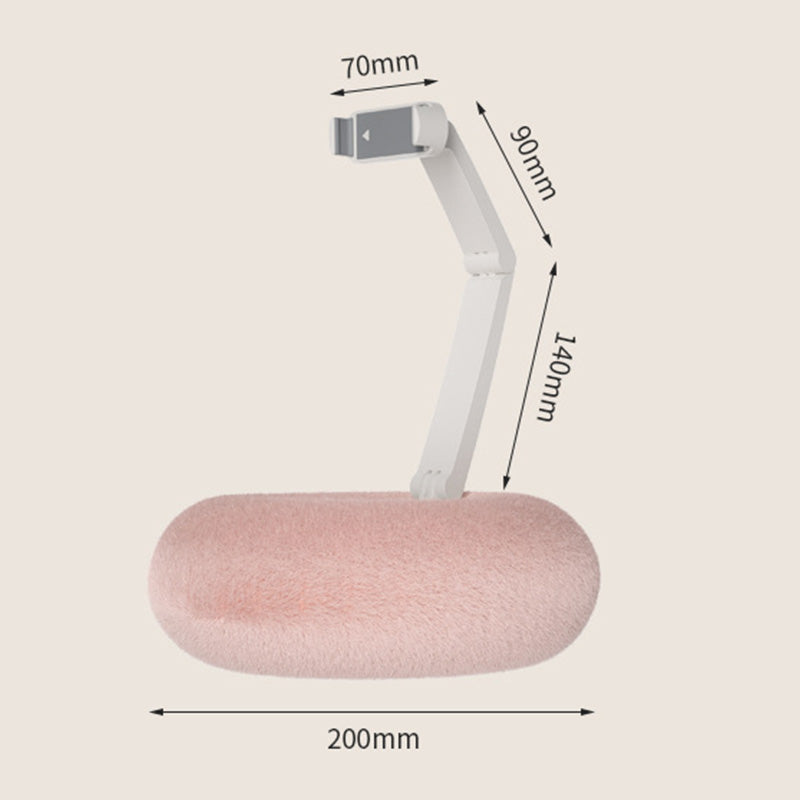 🧸 50% korting! Pluche telefoonhouder – zachte afneembare kussenbasis, 360° verstelbaar & stretchbare klem. Perfect voor bed & bank! ✨📱
