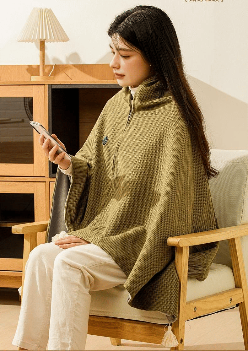 ☁️ 50% korting! Draagbare elektrische verwarmde deken – 15 seconden warm, 3 temperaturen, USB-aansluiting & wasbaar. Multifunctioneel als sjaal, knie- of voetwarmer! ✨🔥