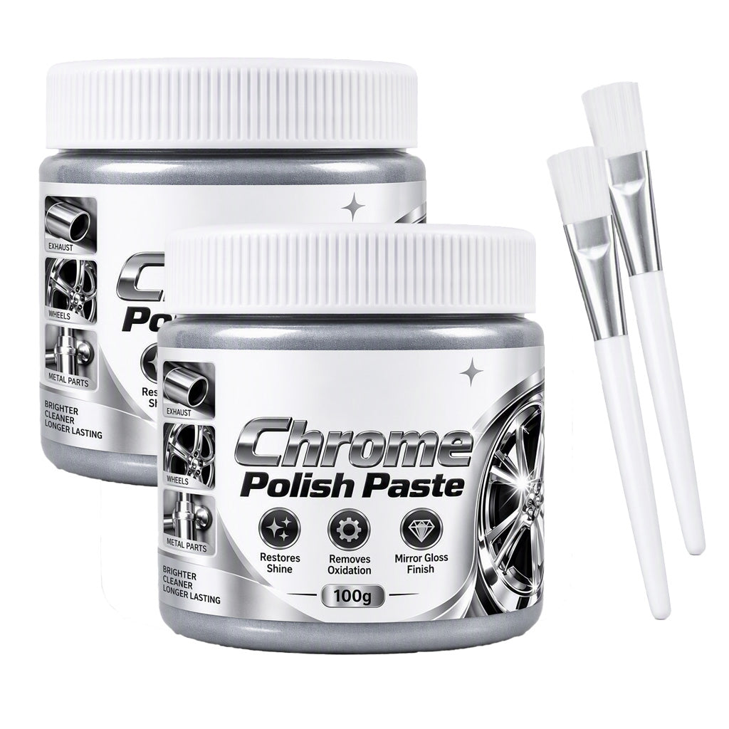 ✨ 50% korting! Chroom polijstpasta met precisieborstel – herstelt spiegelglans, verwijdert roest & watervlekken. Krasvrij & universeel voor velgen & armaturen! 💪🧴