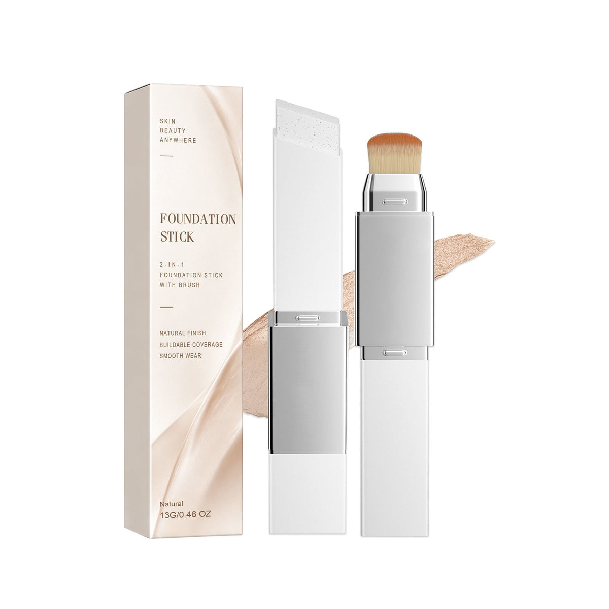 💄 50% korting! 2-in-1 foundation stick – hoge dekking, matte finish & naadloos blendbaar. Verbergt vlekken & roodheid in 1 swipe. 12 g, dubbelzijdig! ✨🪄