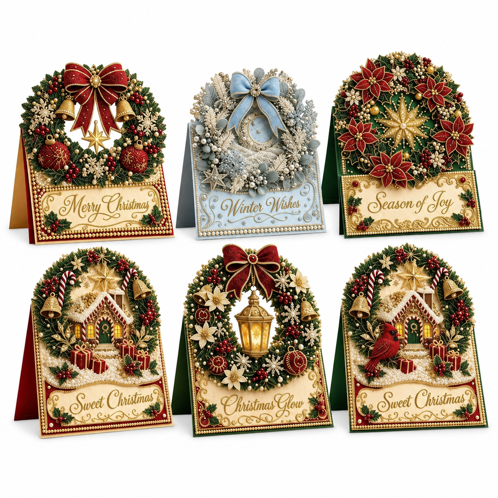 🎄 50% korting! DIY 3D kerstkaarten – handgemaakt, stevig uitvouwbaar & met fonkelende harssteentjes. Maak zelf prachtige staande wenskaarten in 4 stappen! ✨💌