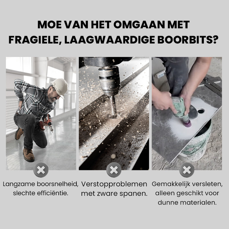 🔥2025 Hot Sale🔥Hoogwaardige 4-Fluit Getande Excentrische Boorbitset