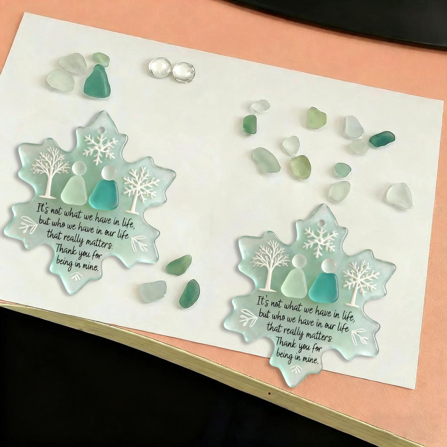 ❄️ 50% korting! Uniek zee-glas sneeuwvlok – natuurlijk gevormd en met de hand gemaakt, een prachtig vriendschapscadeau.