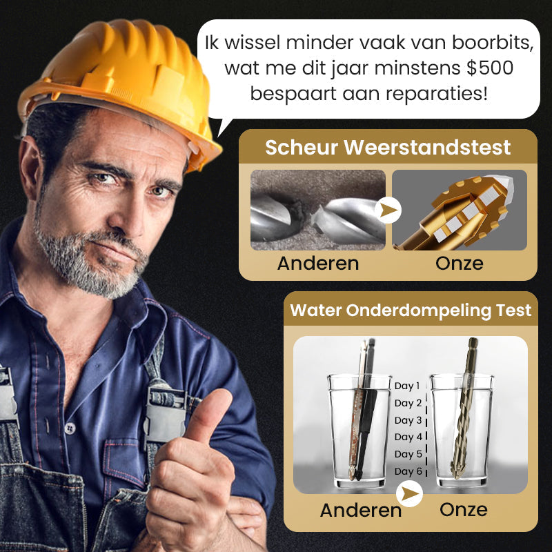 🔥2025 Hot Sale🔥Hoogwaardige 4-Fluit Getande Excentrische Boorbitset