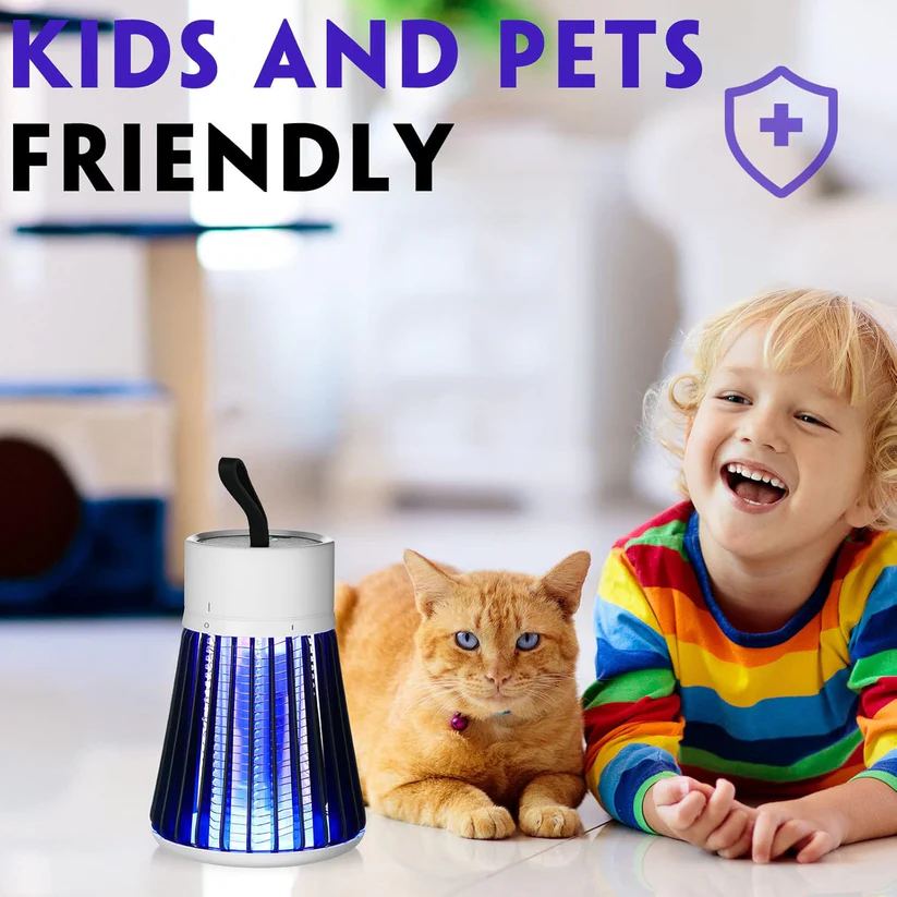 ⏳ Tijdelijk 50% korting! 💥USB muggenlamp met UV-licht - Stille insectenval en muggenverjager voor in huis