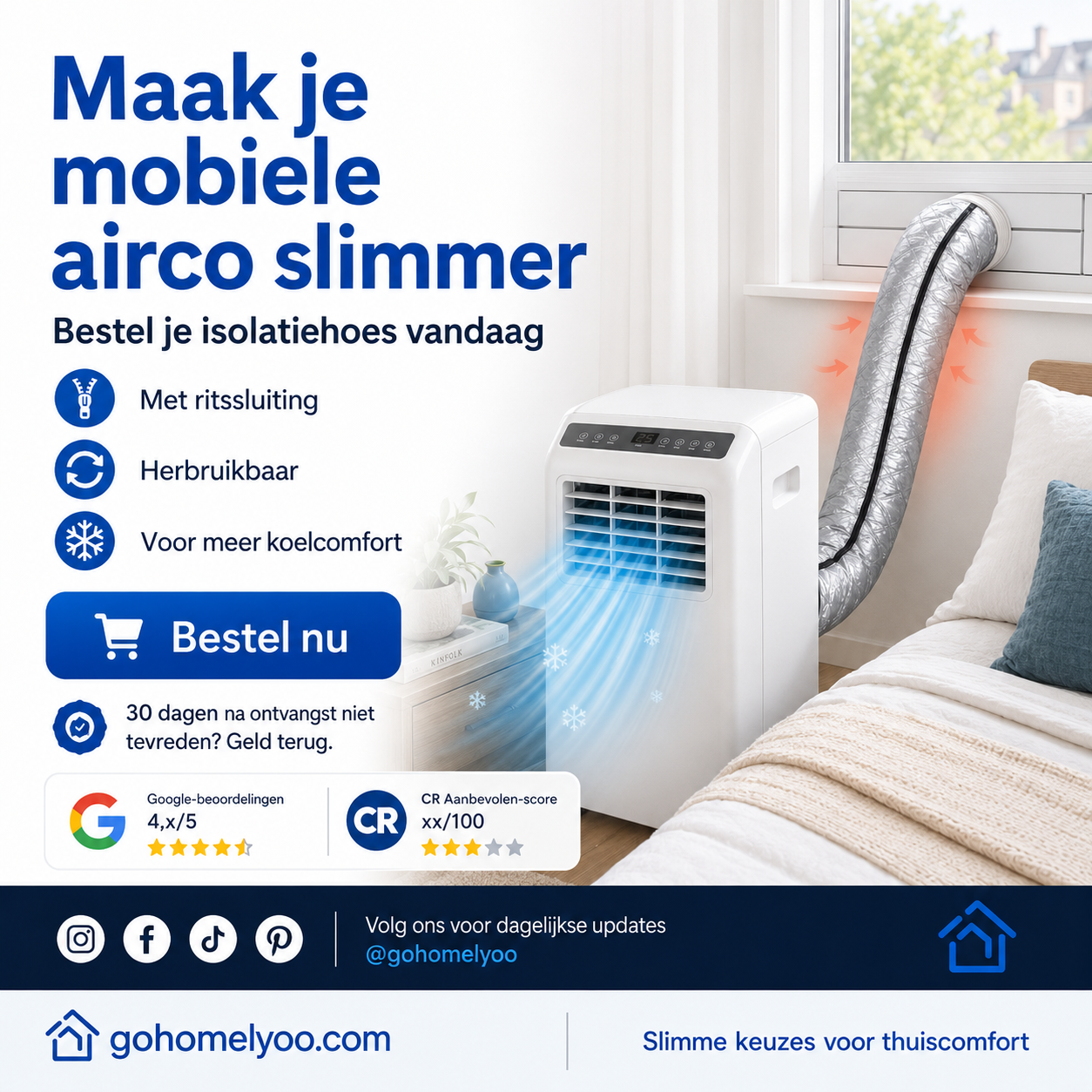 🔥Isolatiehoes voor aircoslang: onmisbaar in huis tijdens de zomer