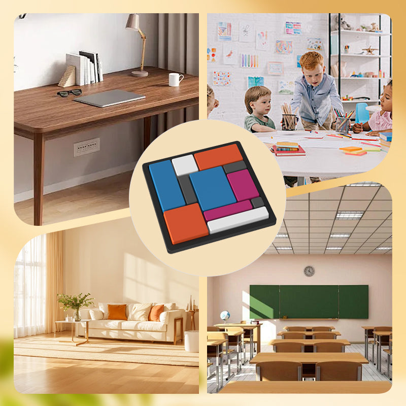 Creatief puzzelspel met geometrische blokken