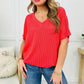 💥LAATSTE DAG UITVERKOOP 49% KORTING💥 Dames V-hals Veelzijdige Casual T-shirt met Vleermuismouwen