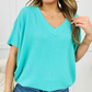 💥LAATSTE DAG UITVERKOOP 49% KORTING💥 Dames V-hals Veelzijdige Casual T-shirt met Vleermuismouwen