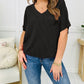 💥LAATSTE DAG UITVERKOOP 49% KORTING💥 Dames V-hals Veelzijdige Casual T-shirt met Vleermuismouwen