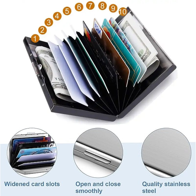 💳 50% korting! RFID metalen kaarthouder – 6 compartimenten, roestvrij staal en ideaal voor reizen & dagelijks gebruik.
