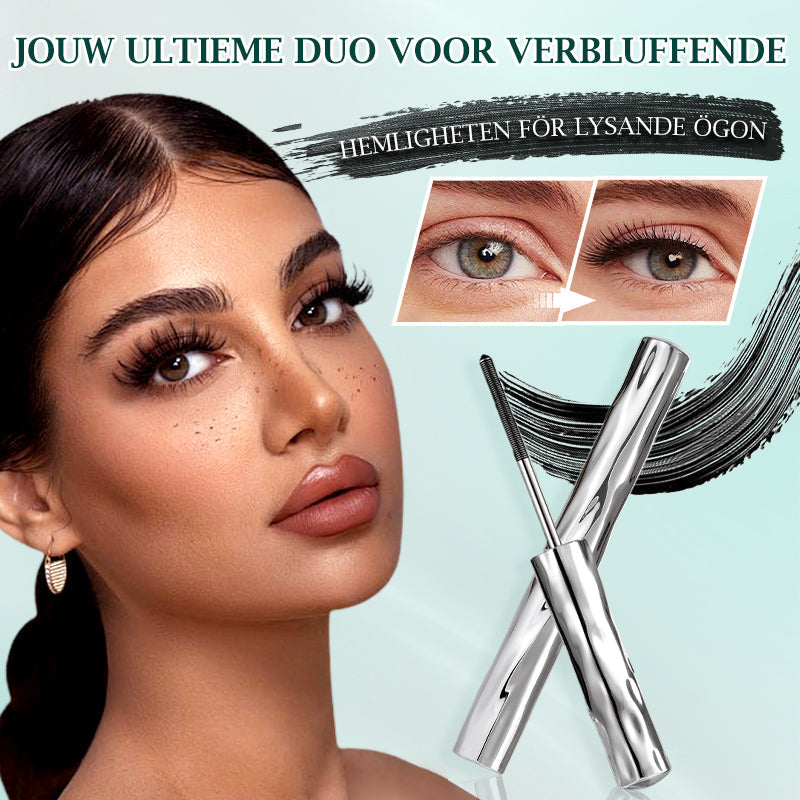 Waterdichte en zweetbestendige verlengende en krullende mascara