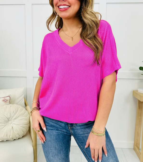 💥LAATSTE DAG UITVERKOOP 49% KORTING💥 Dames V-hals Veelzijdige Casual T-shirt met Vleermuismouwen