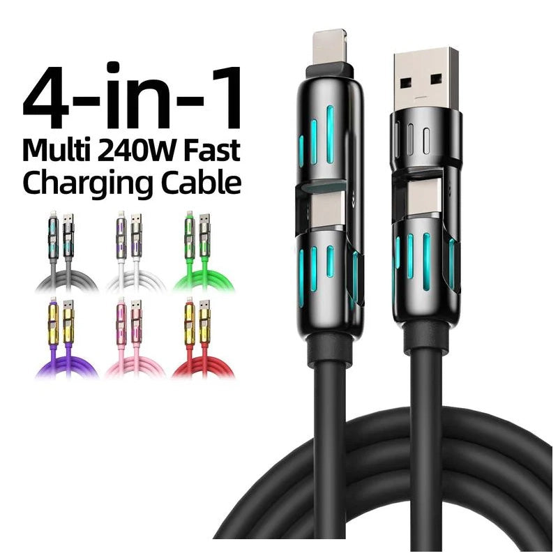 🔥 Tijdelijke halfjaarlijkse uitverkoop🔥 4-in-1 Multi 240W Snellaadkabel