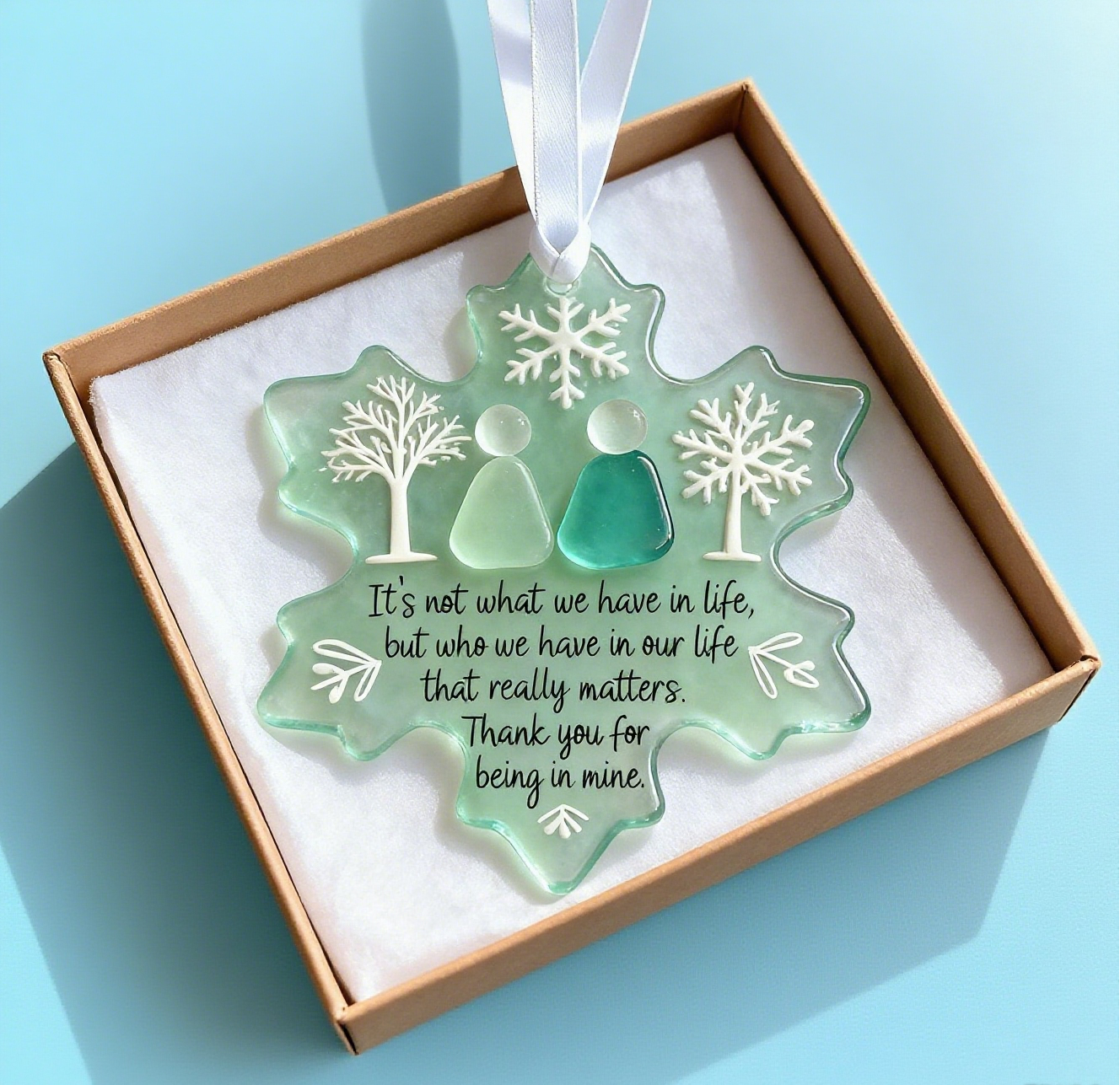 ❄️ 50% korting! Uniek zee-glas sneeuwvlok – natuurlijk gevormd en met de hand gemaakt, een prachtig vriendschapscadeau.