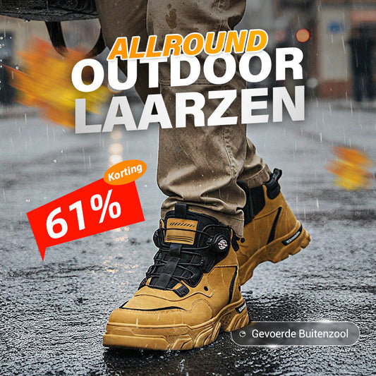 ⏳Tijdelijke aanbieding⏰ Werkschoenen voor heren met draaibare gesp voor buitengebruik (waterdicht, antislip, comfortabel en ademend)