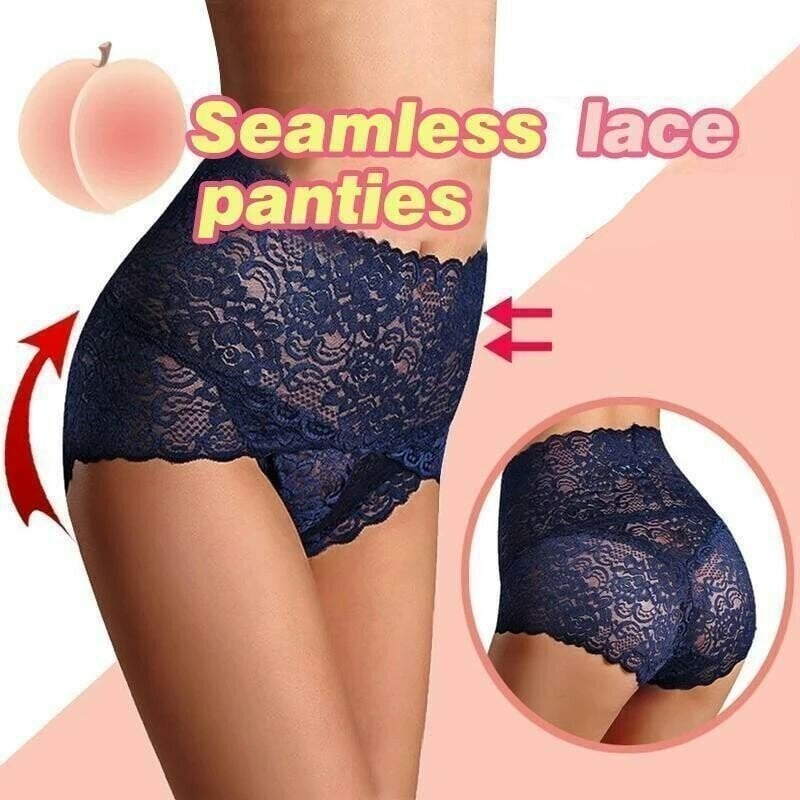 ✨ Beperkte aanbieding ✨-Sexy slip met hoge taille die de billen optilt en de buik strak trekt Naadloos kanten slipje