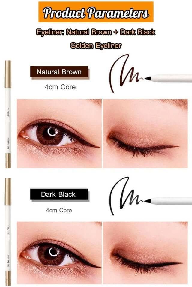 Sneldrogende, langdurige, waterdichte en zweetbestendige eyeliner