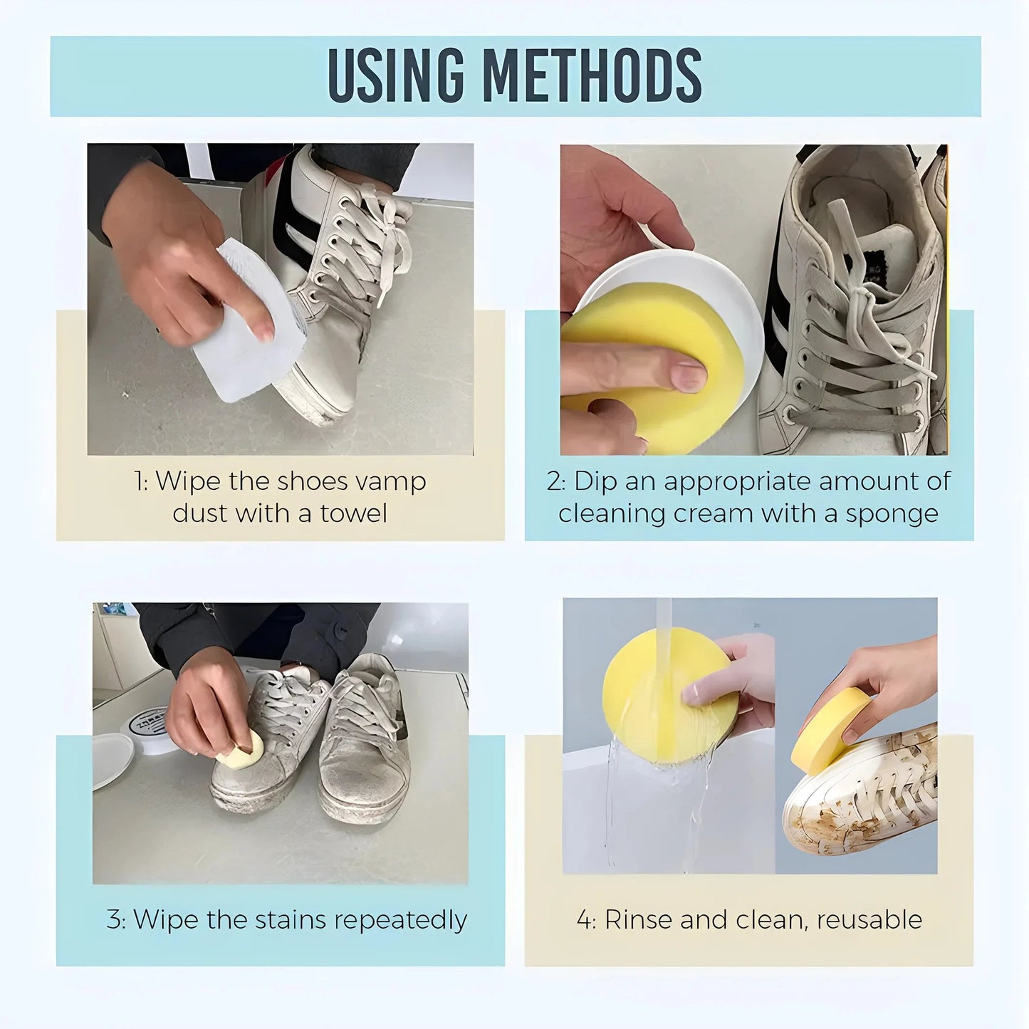 Reinigingscrème voor witte schoenen