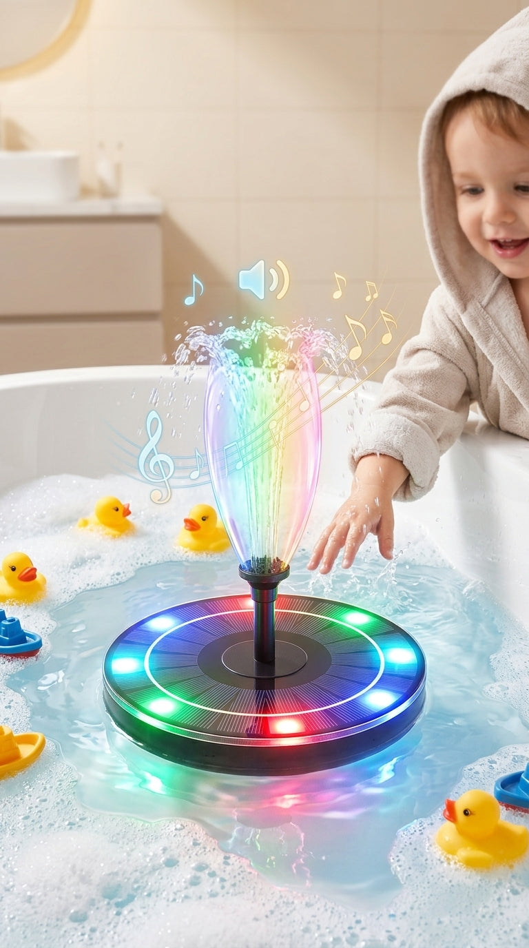 🎵 50% RABATT NU! Musikalisk badrumsfontän – musik, ljus & vattenlek i ett – perfekt för barnens badstund 🚿🎶