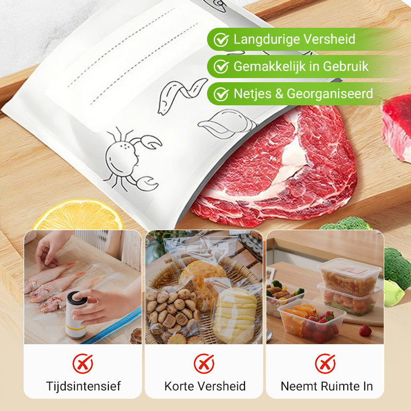 🥩 50% korting! Wereldwijde bestseller – aluminium zak houdt kip, kaas & broccoli 3x langer vers. Vaarwel plastic folie! 🔒✨